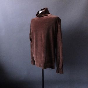 DIESEL Mens Cotton Velour Sweatshirt Jumper Brown